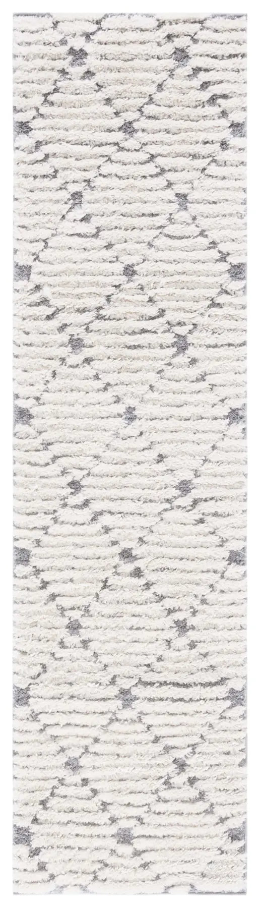 Safavieh Hi-Lo Shag 2'-2" x 8'-0" Rug in Grey / Beige