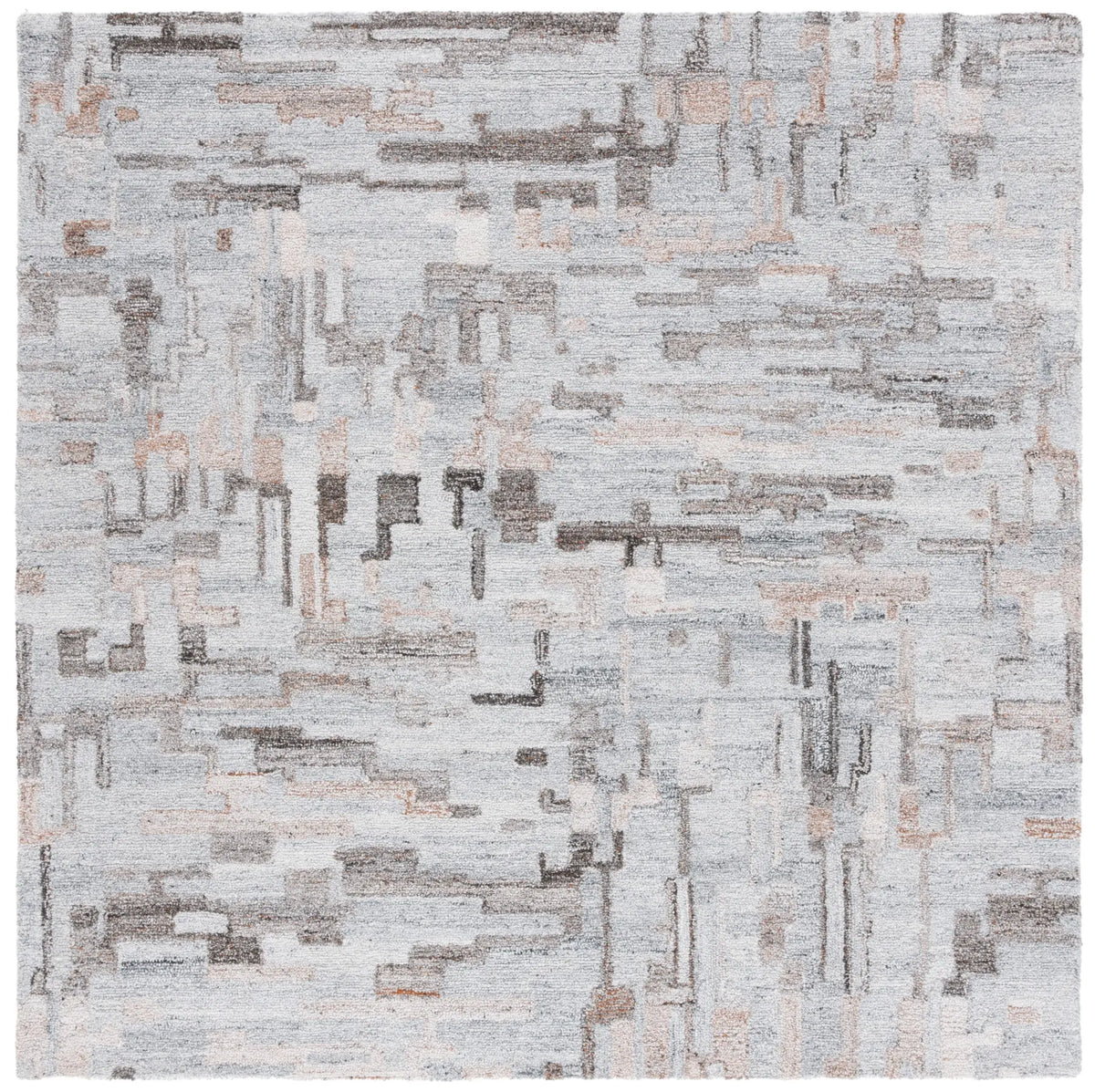 Safavieh Abstract 6'-0" x 6'-0" Rug in Grey / Brown