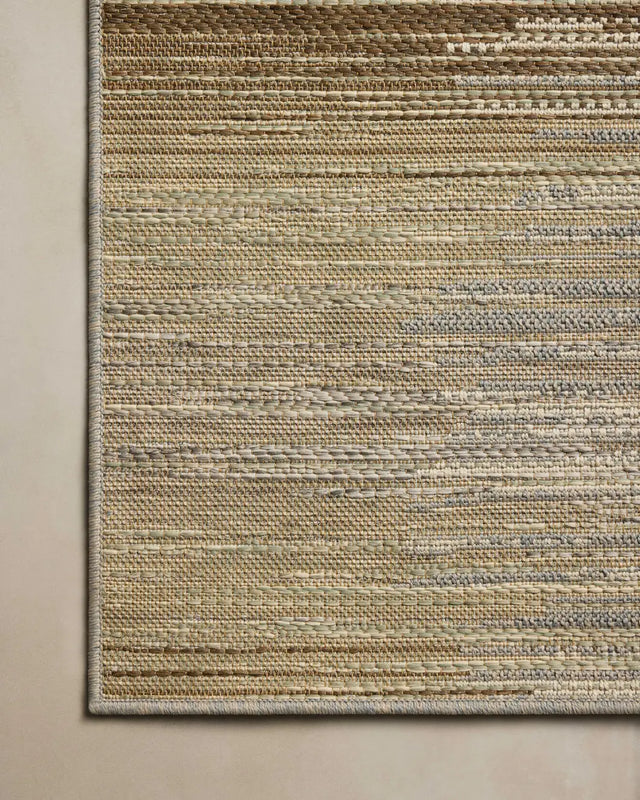 Loloi Saylor SAY-03 Earth / Natural Rug - corner on wood