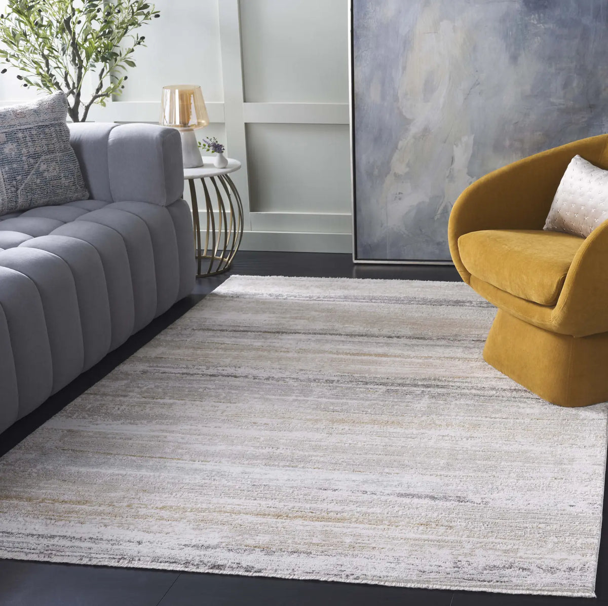 Safavieh Sterling 200 8'-0" x 10'-0" Rug in Ivory / Beige Grey