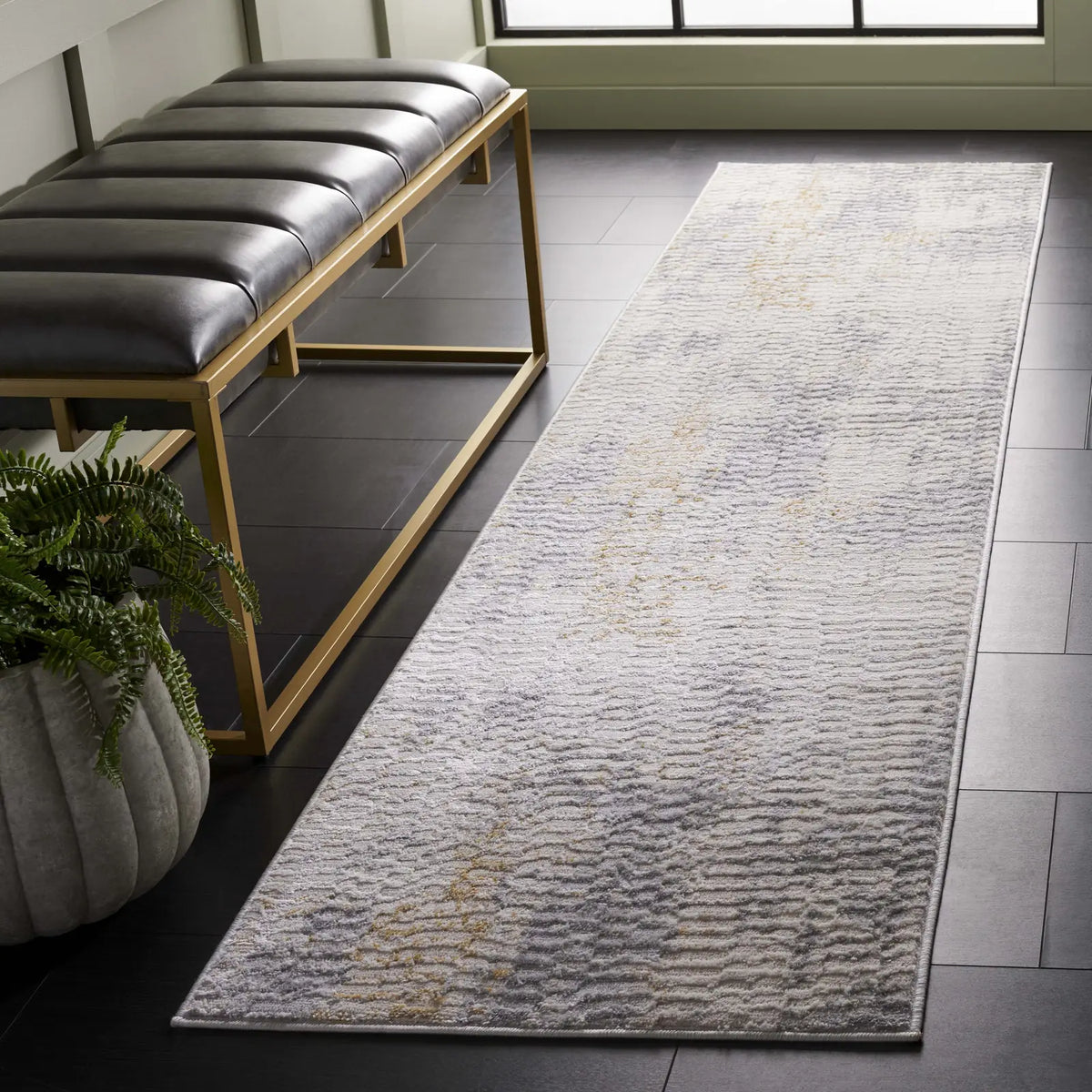 Safavieh Palma 2'-2" x 9'-0" Rug in Beige / Light Grey