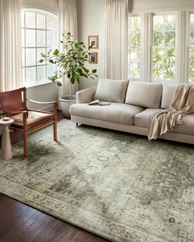 Loloi Rosette Ros-09 Sage/Beige Rugs - room scene 1