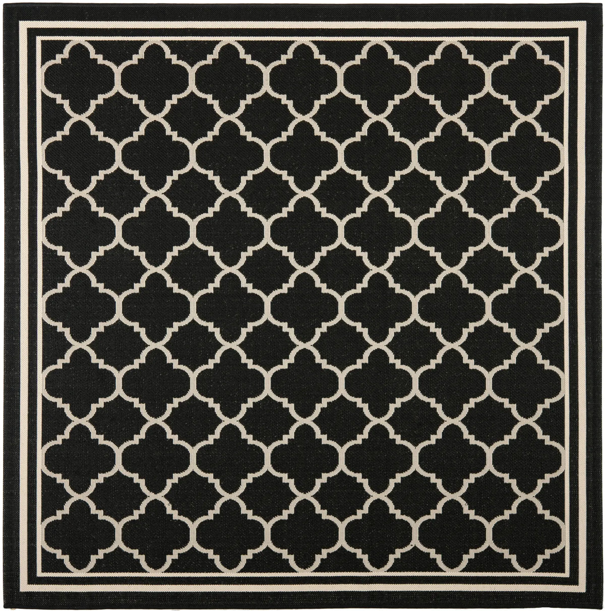 Safavieh Courtyard 6'-7" x 6'-7" Rug in Black / Beige