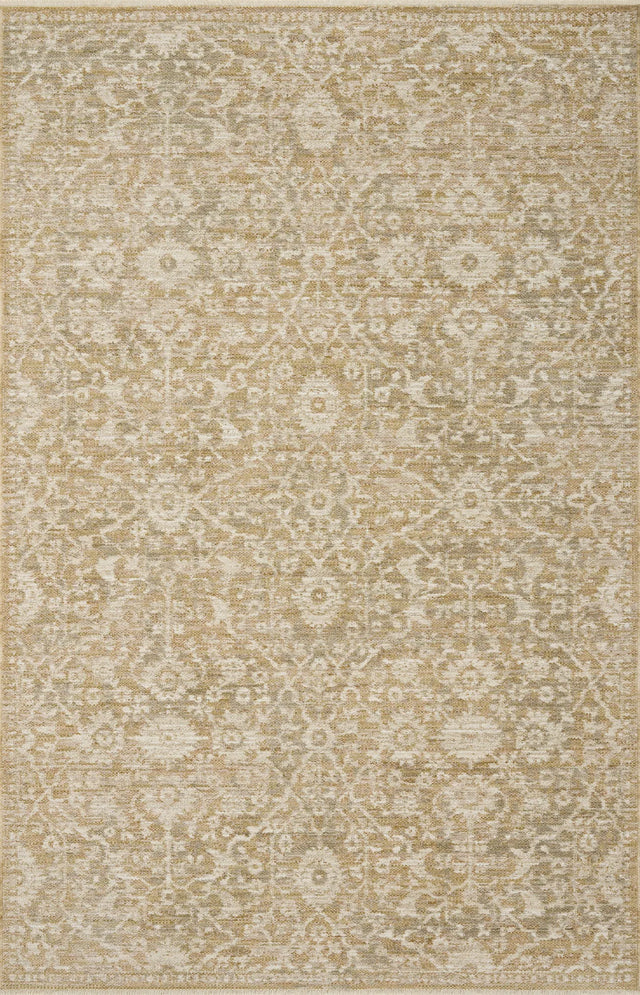 Loloi Elora ELR-06 Traditional Power Loomed Gold Natural Rug - main flat