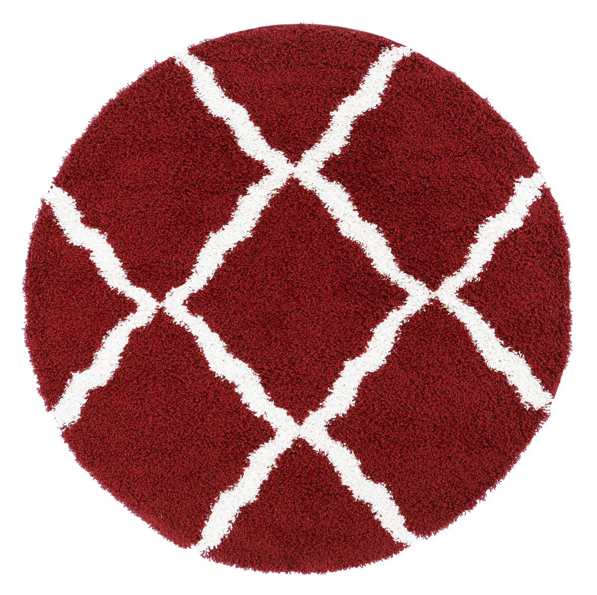 Safavieh Sgd-Dallas Shag 6'-0" x 6'-0" Rug in Red / Ivory