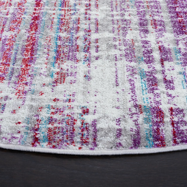 Safavieh Skyler 6'-7" x 6'-7" Rug in Silver / Purple