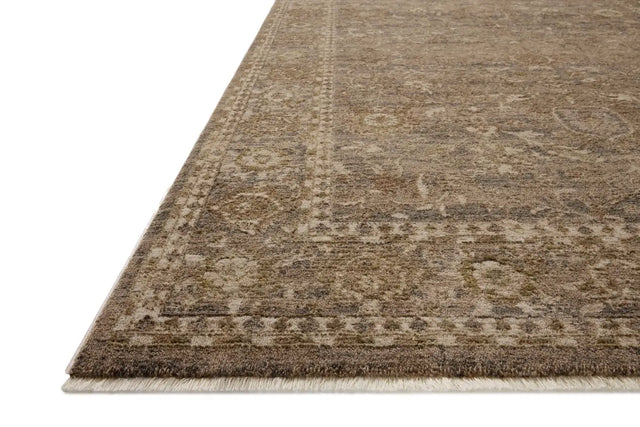 Loloi Haywood HYD-02 Pebble / Charcoal Rug - rug corner