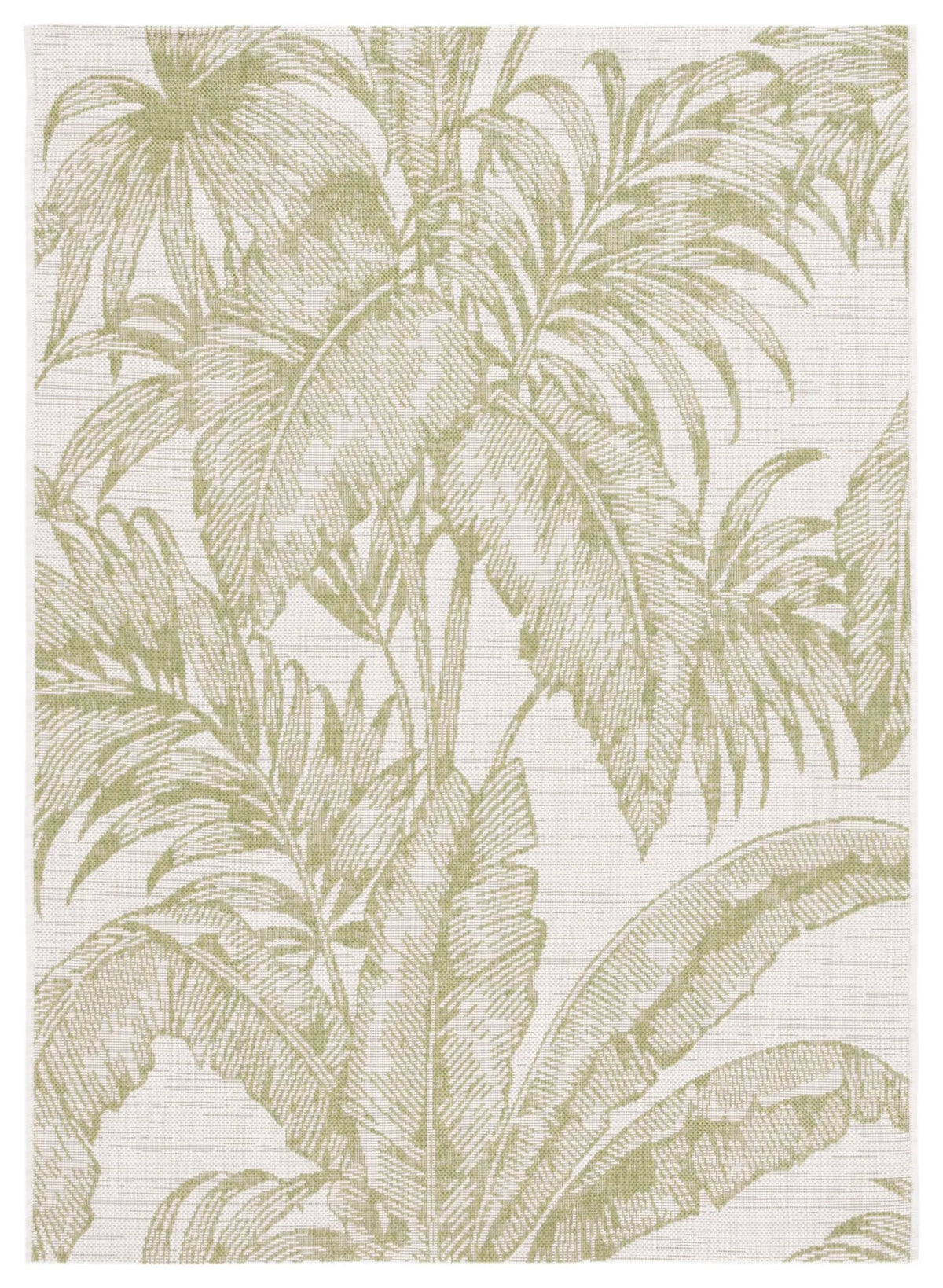 Safavieh Courtyard 4'-0" x 5'-7" Rug in Ivory / Green