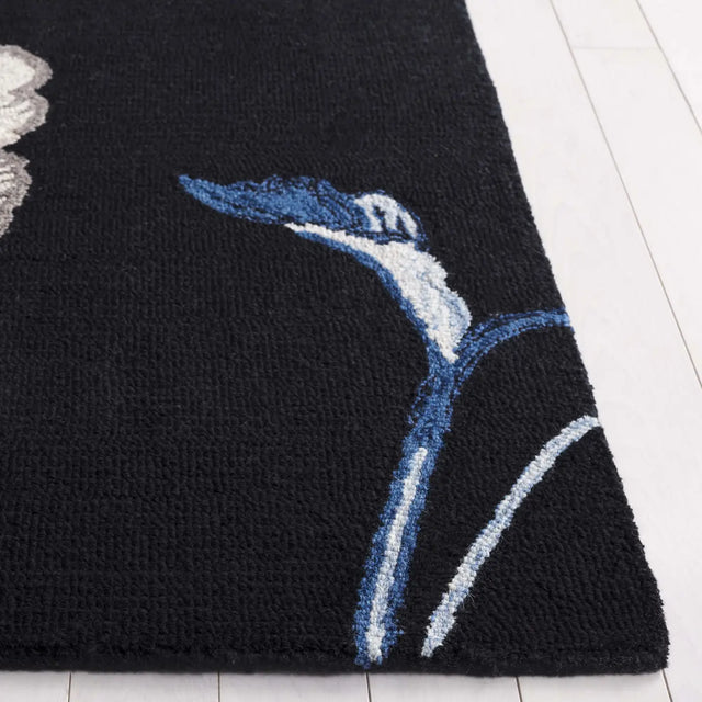 Safavieh Jardin 4'-0" x 6'-0" Rug in Black / Ivory