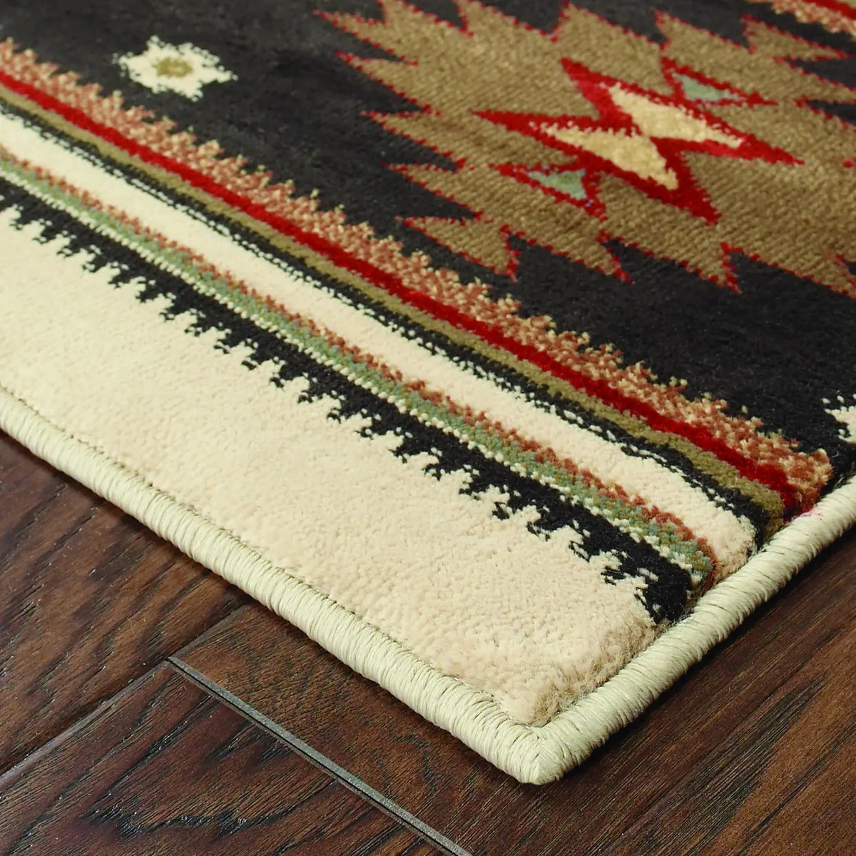 Oriental Weavers Sphinx Hudson 087i1 Beige / Green Rugs - corner detail