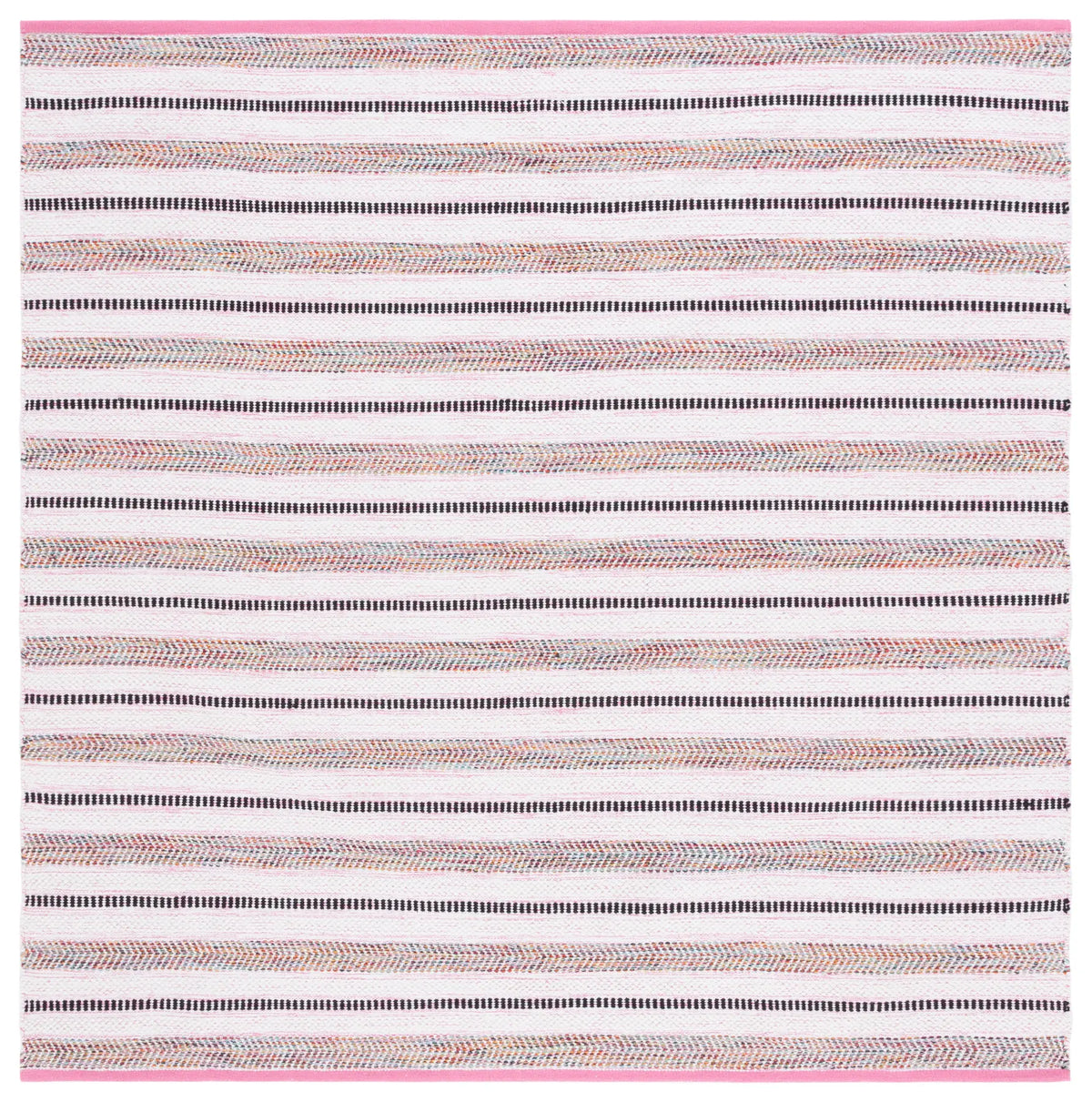 Safavieh Montauk 6'-0" x 6'-0" Rug in Pink / Ivory