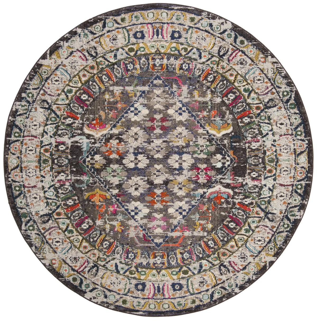 Safavieh Monaco 6'-7" x 6'-7" Rug in Brown / Grey