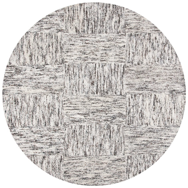 Safavieh Abstract 6'-0" x 6'-0" Rug in Ivory / Charcoal