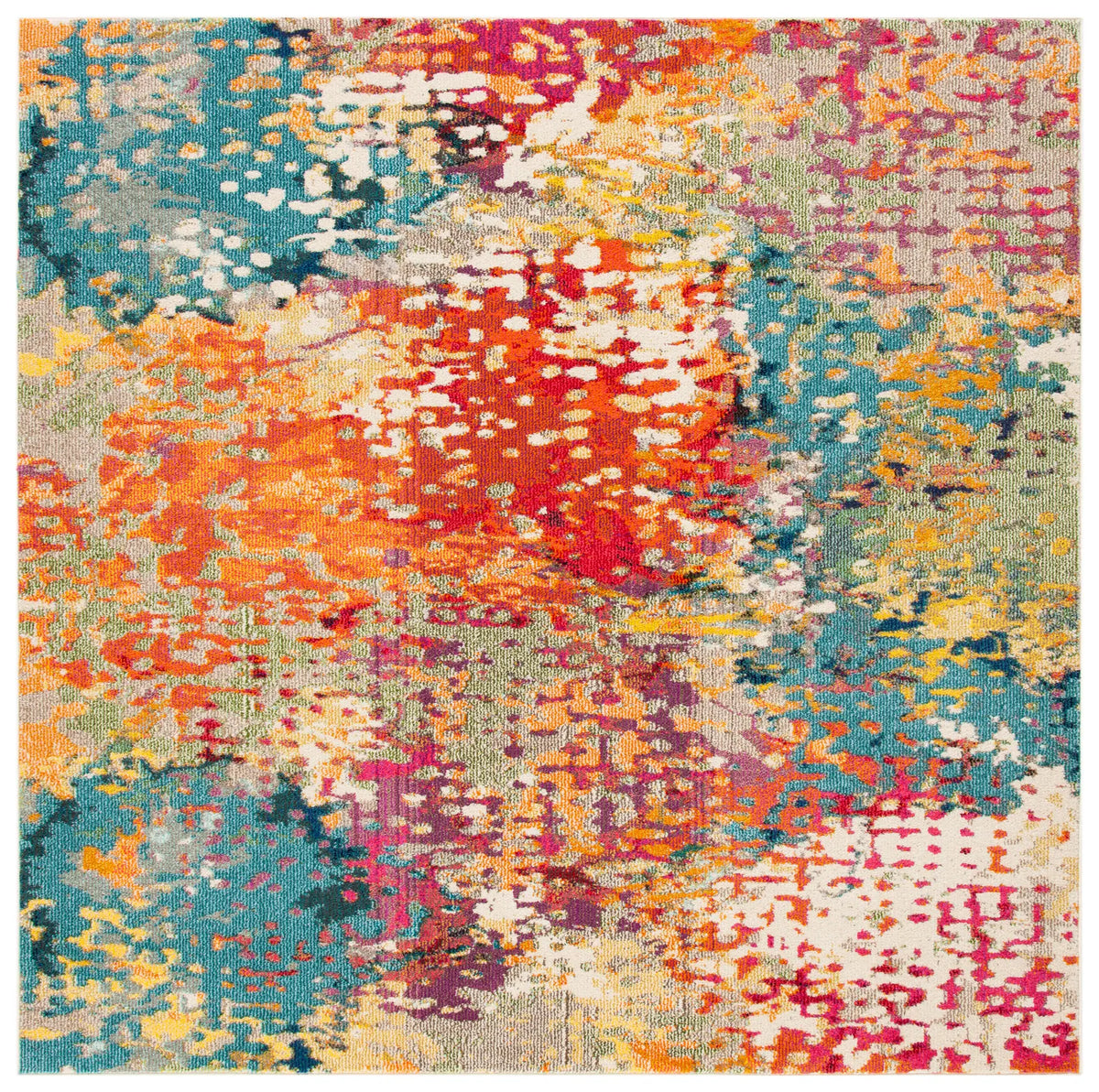 Safavieh Madison 6'-7" x 6'-7" Rug in Ivory / Multi