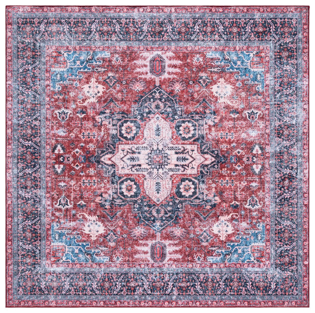 Safavieh Arizona 6'-0" x 6'-0" Rug in Red / Navy