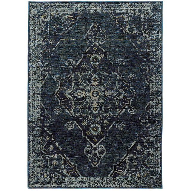 Oriental Weavers Sphinx Andorra 7135F Blue/Blue Rugs - main flat