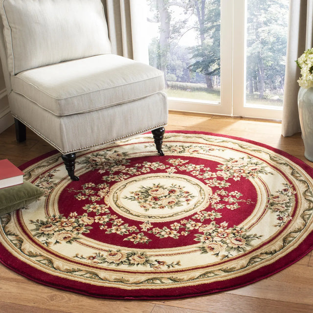 Safavieh Lyndhurst 5'-3" x 5'-3" Rug in Red / Ivory