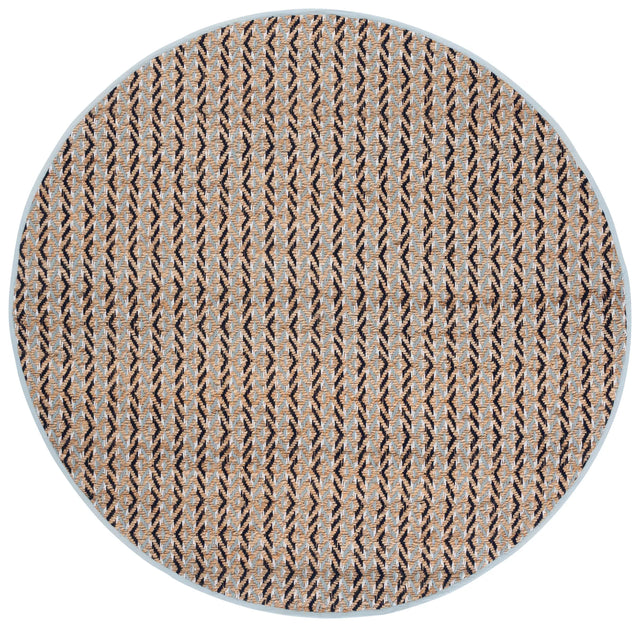 Safavieh Natural Fiber 7'-0" x 7'-0" Rug in Natural / Turquoise