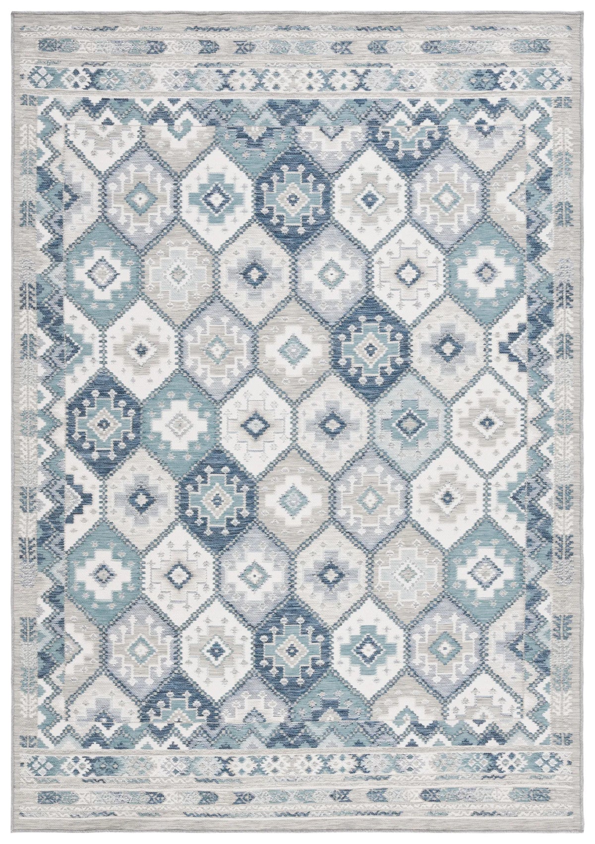 Safavieh Sunrise 5'-3" x 7'-7" Rug in Grey / Blue Ivory