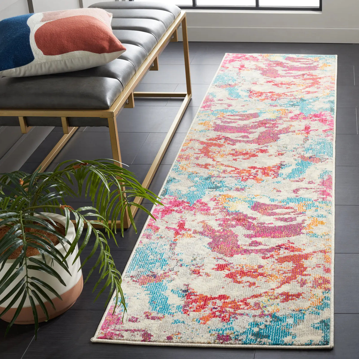 Safavieh Monaco 2'-2" x 8'-0" Rug in Grey / Multi