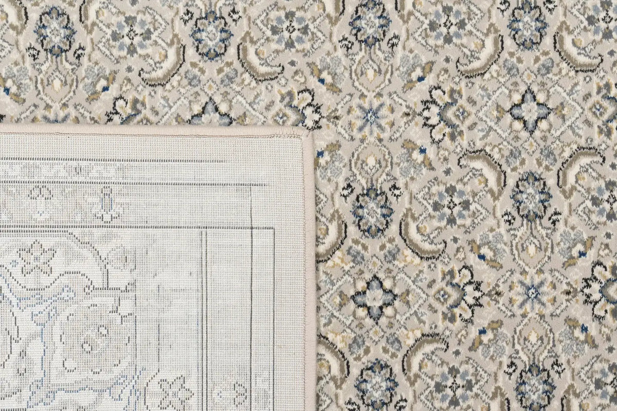 Dynamic Rugs Ancient Garden 57011 Soft Grey/Cream Rugs - Corner