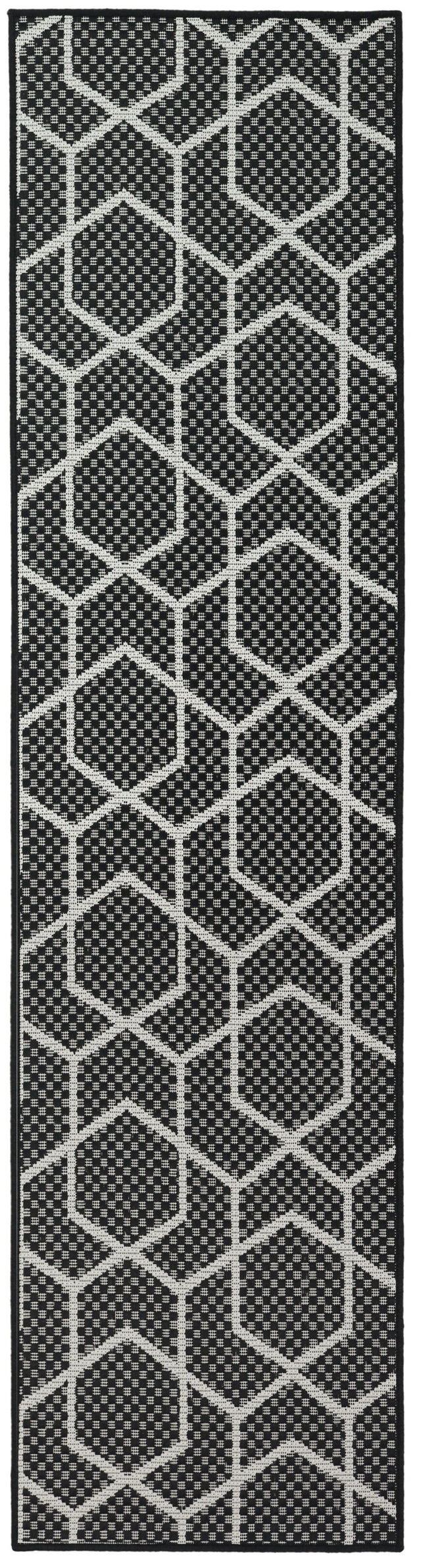 Nourison Horizon Indoor/Outdoor HOZ01 Black Contemporary Area Rugs