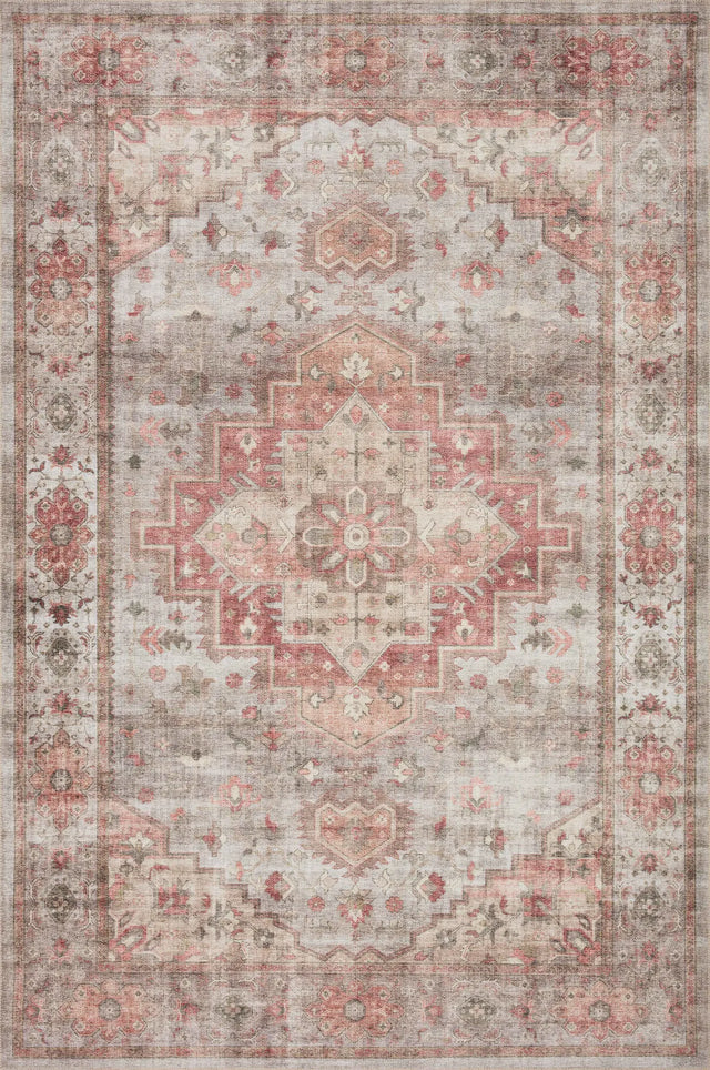 Loloi Heidi Hei-02 Dove/Spice Rugs - main flat