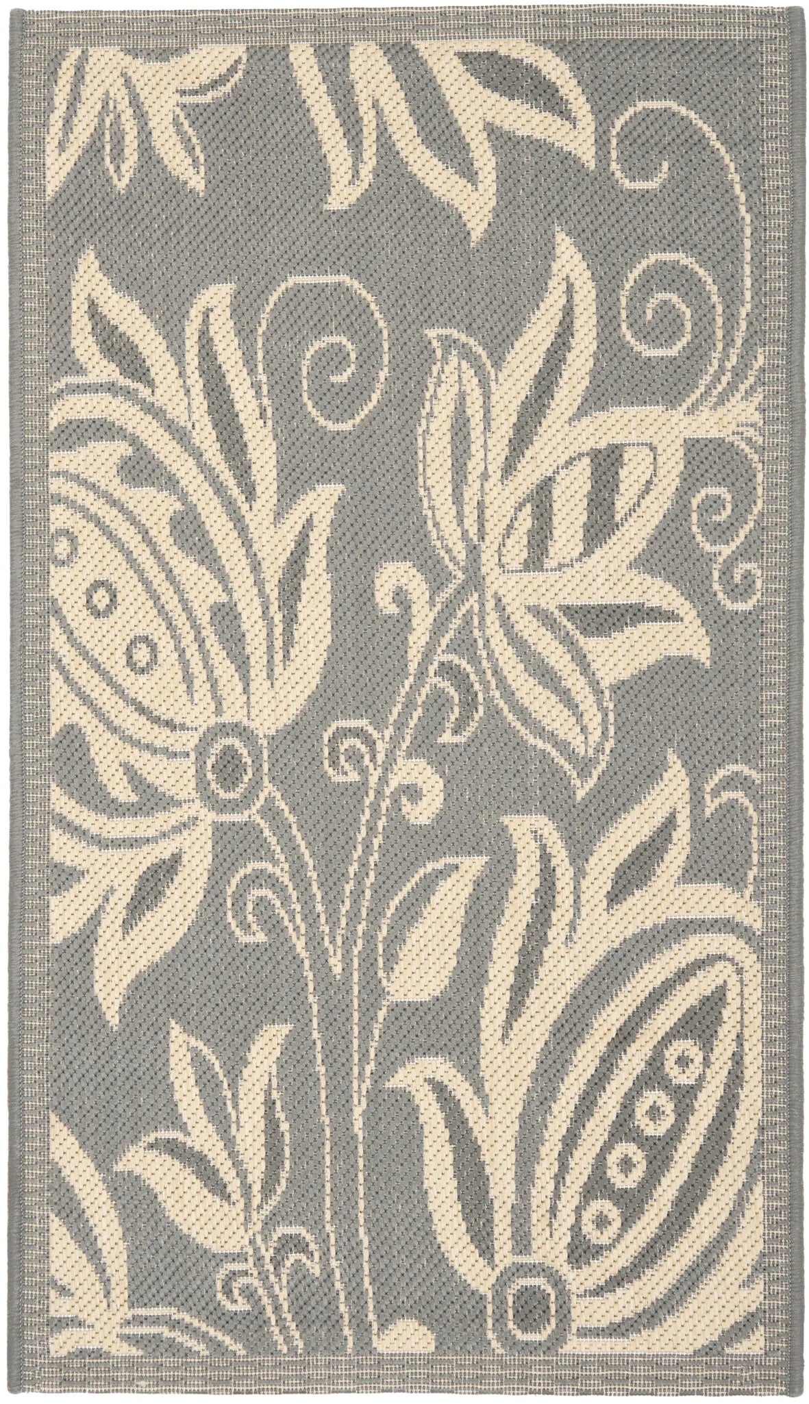 Safavieh Courtyard 2'-0" x 3'-7" Rug in Grey / Natural