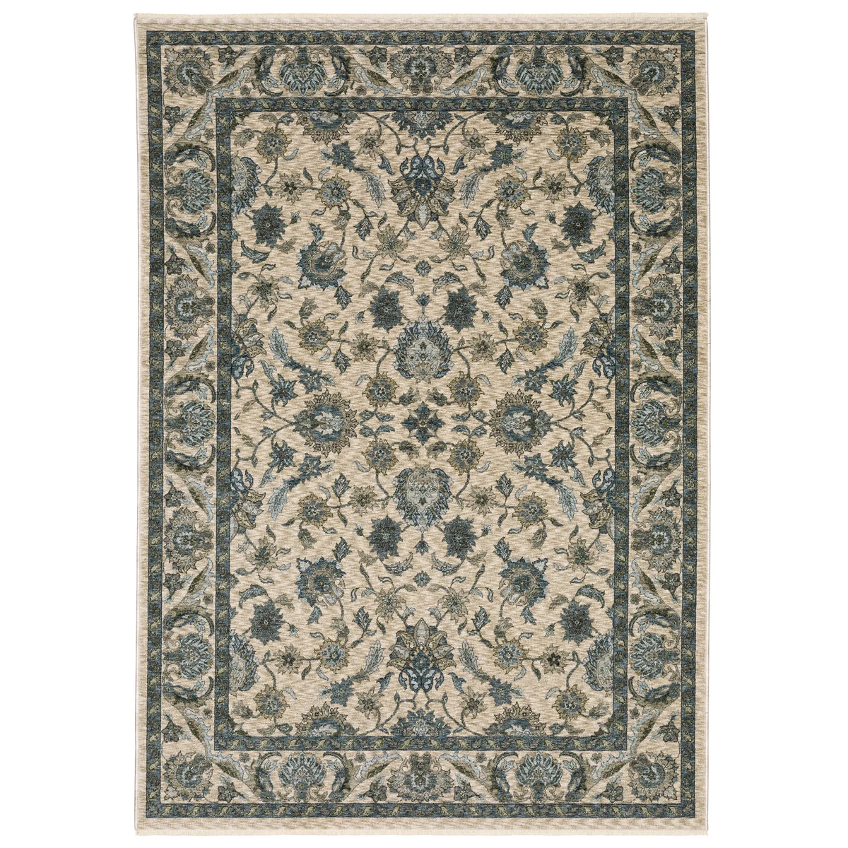 Oriental Weavers Sphinx Aberdeen 070I1 Beige/ Blue Rug - main flat