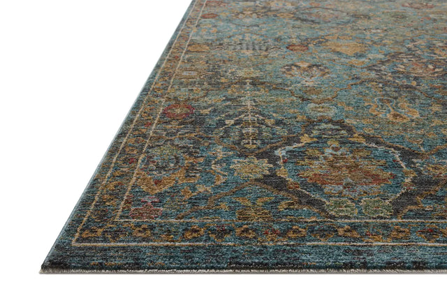 Loloi Winchester WNC-01 Traditional Power Loomed Blue Rug - rug corner