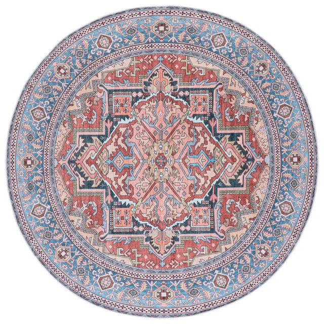 Safavieh Arizona 6'-0" x 6'-0" Rug in Rust / Blue