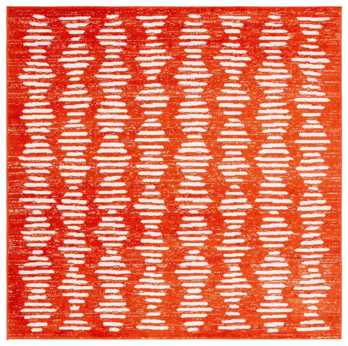 Safavieh Tulum 6'-7" x 6'-7" Rug in Rust / Ivory