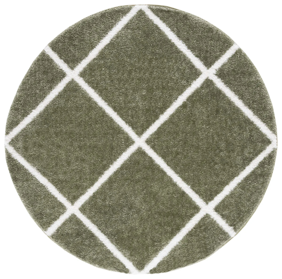 Safavieh Tahoe Shag 6'-7" x 6'-7" Rug in Sage / White