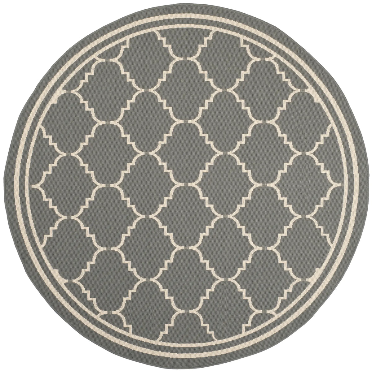 Safavieh Courtyard 6'-7" x 6'-7" Rug in Grey / Beige