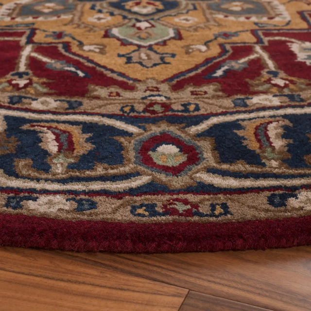 Safavieh Heritage 6'-0" x 6'-0" Rug in Red / Ivory