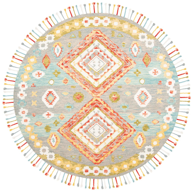 Safavieh Aspen 7'-0" x 7'-0" Rug in Grey / Red