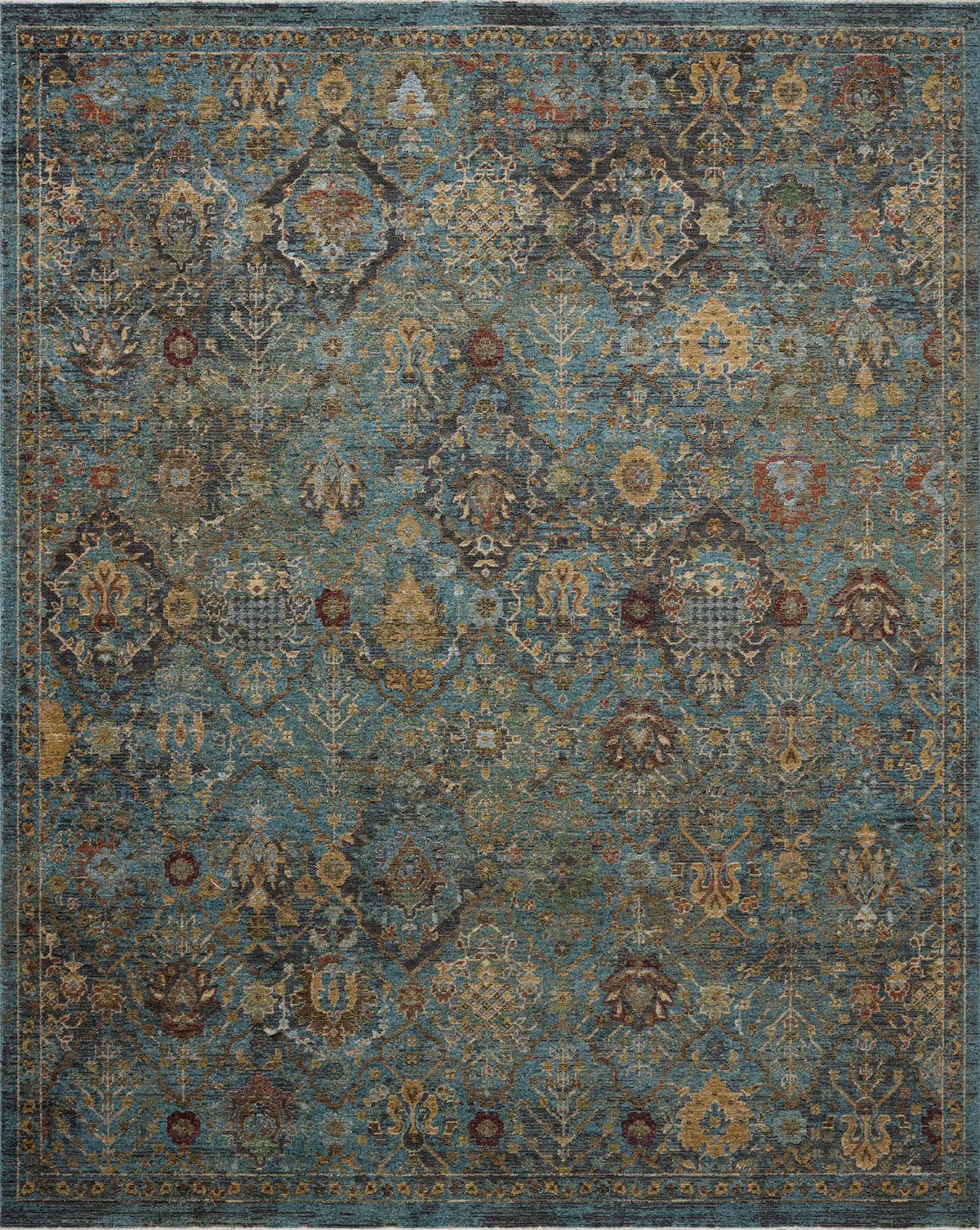 Loloi Winchester WNC-01 Traditional Power Loomed Blue Rug - main flat