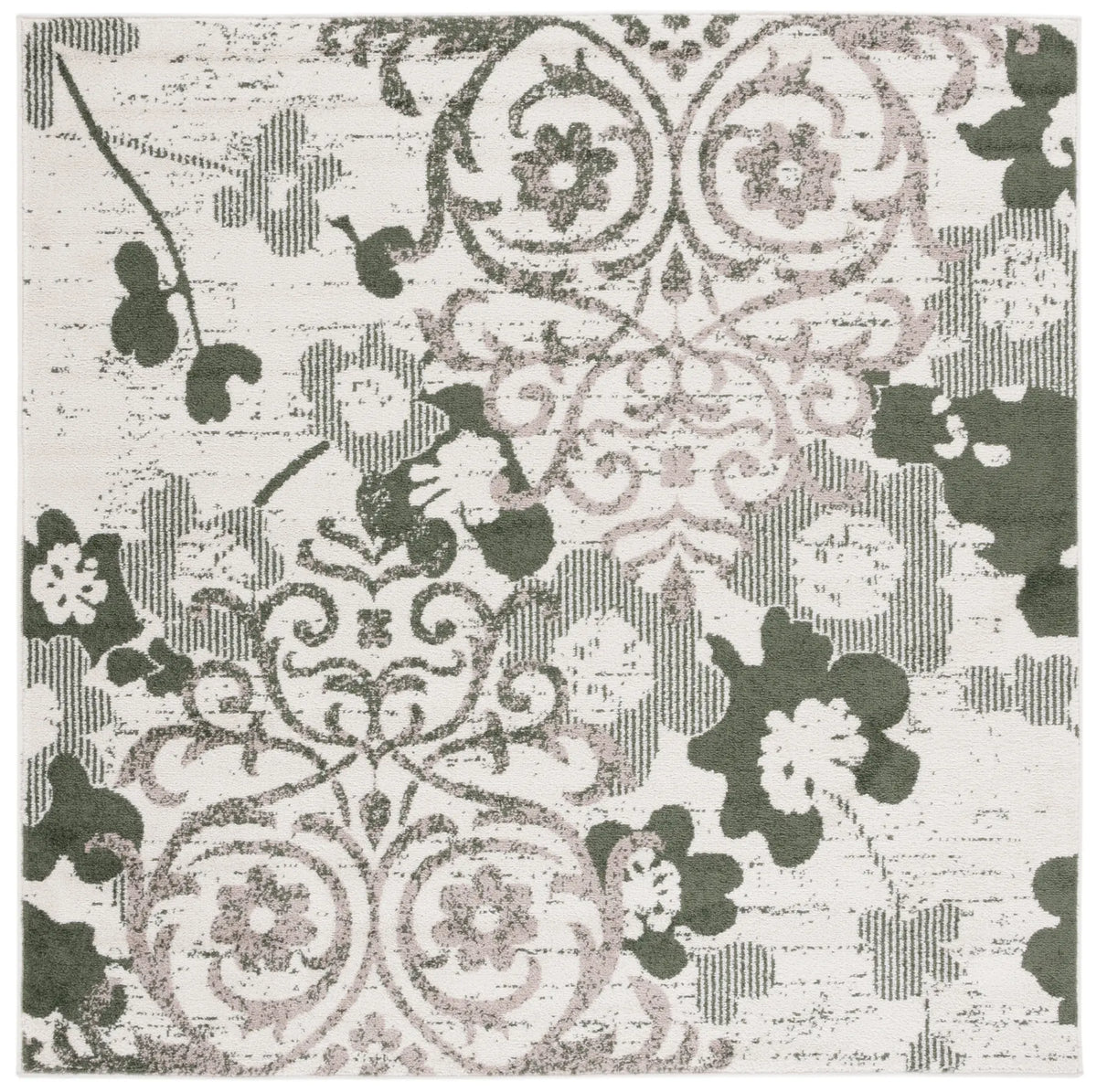 Safavieh Adirondack 6'-0" x 6'-0" Rug in Ivory / Dark Green