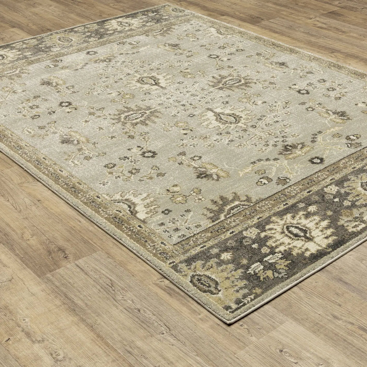 Oriental Weavers Sphinx Florence 4928C Blue/ Brown Rugs - angle detail