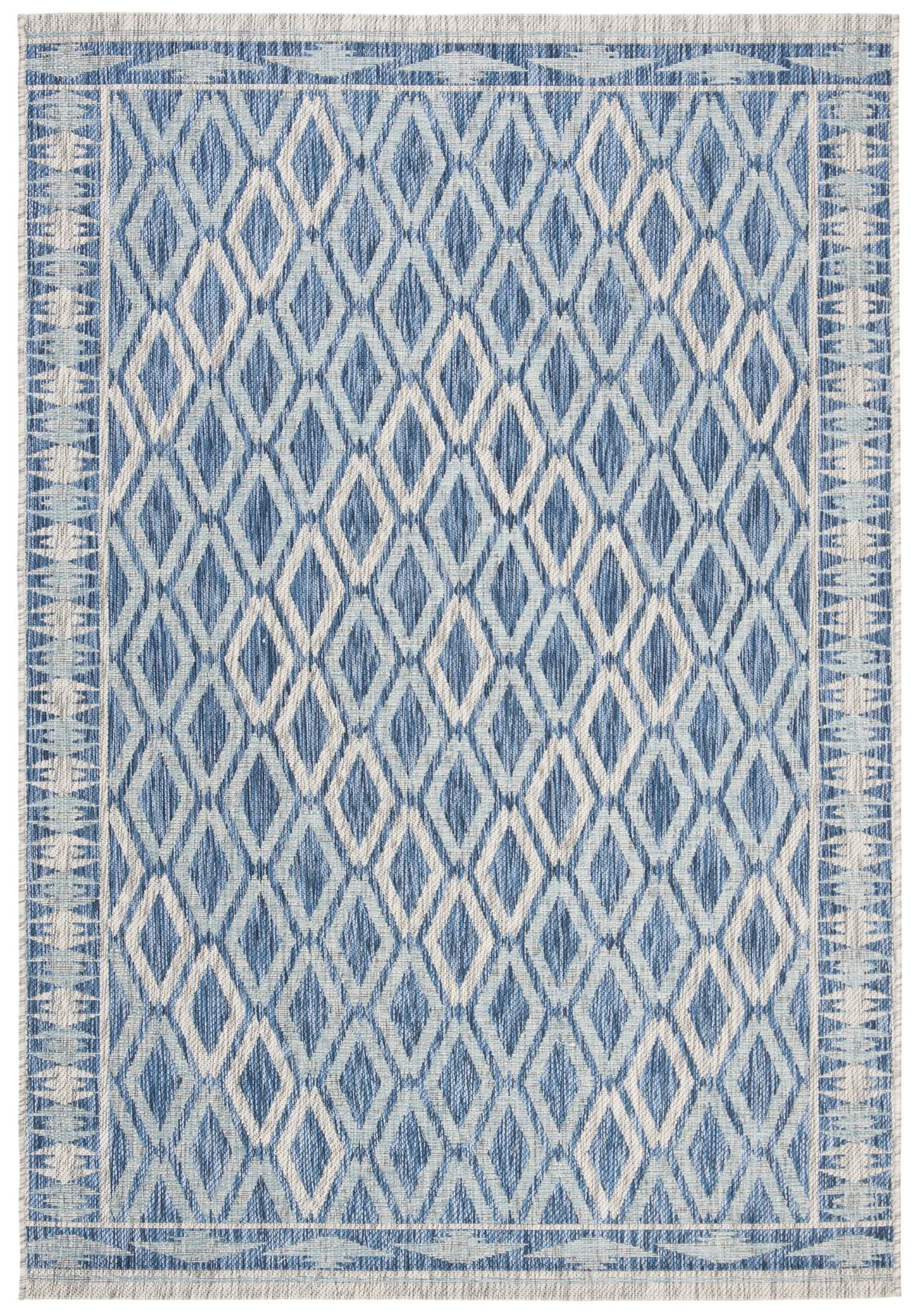 Safavieh Courtyard 4'-0" x 5'-7" Rug in Navy / Grey