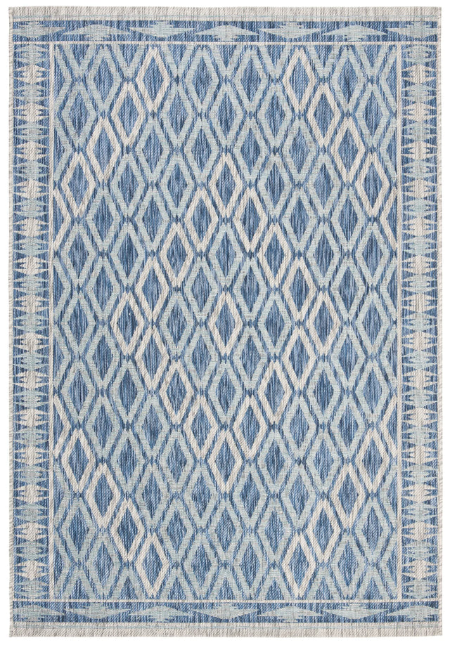 Safavieh Courtyard 4'-0" x 5'-7" Rug in Navy / Grey