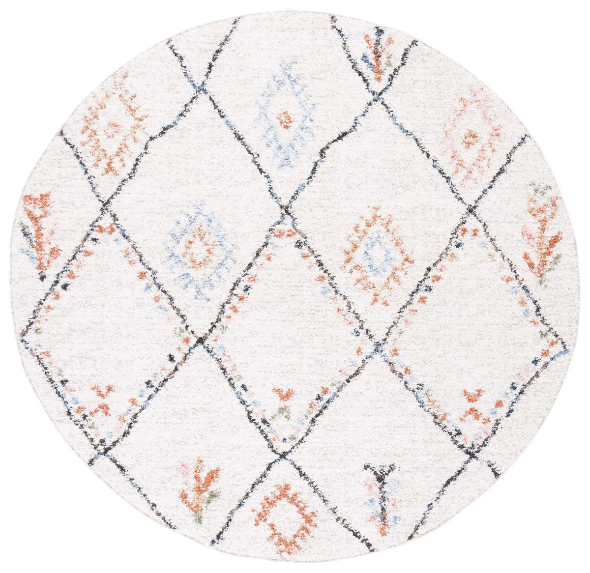 Safavieh Chapel 6'-7" x 6'-7" Rug in Ivory / Black