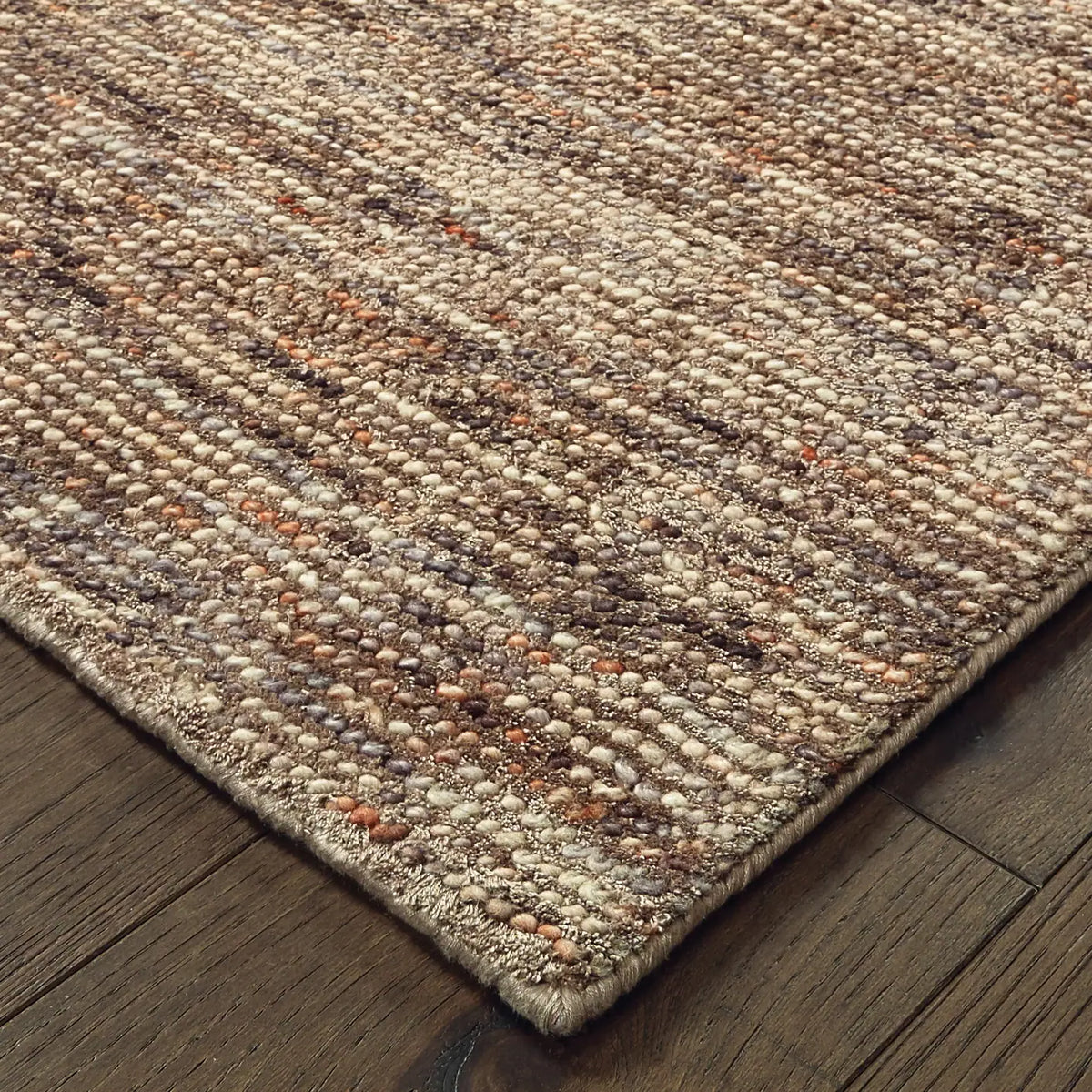Oriental Weavers Sphinx Lucent 45907 Taupe/ Pink Rug - corner detail