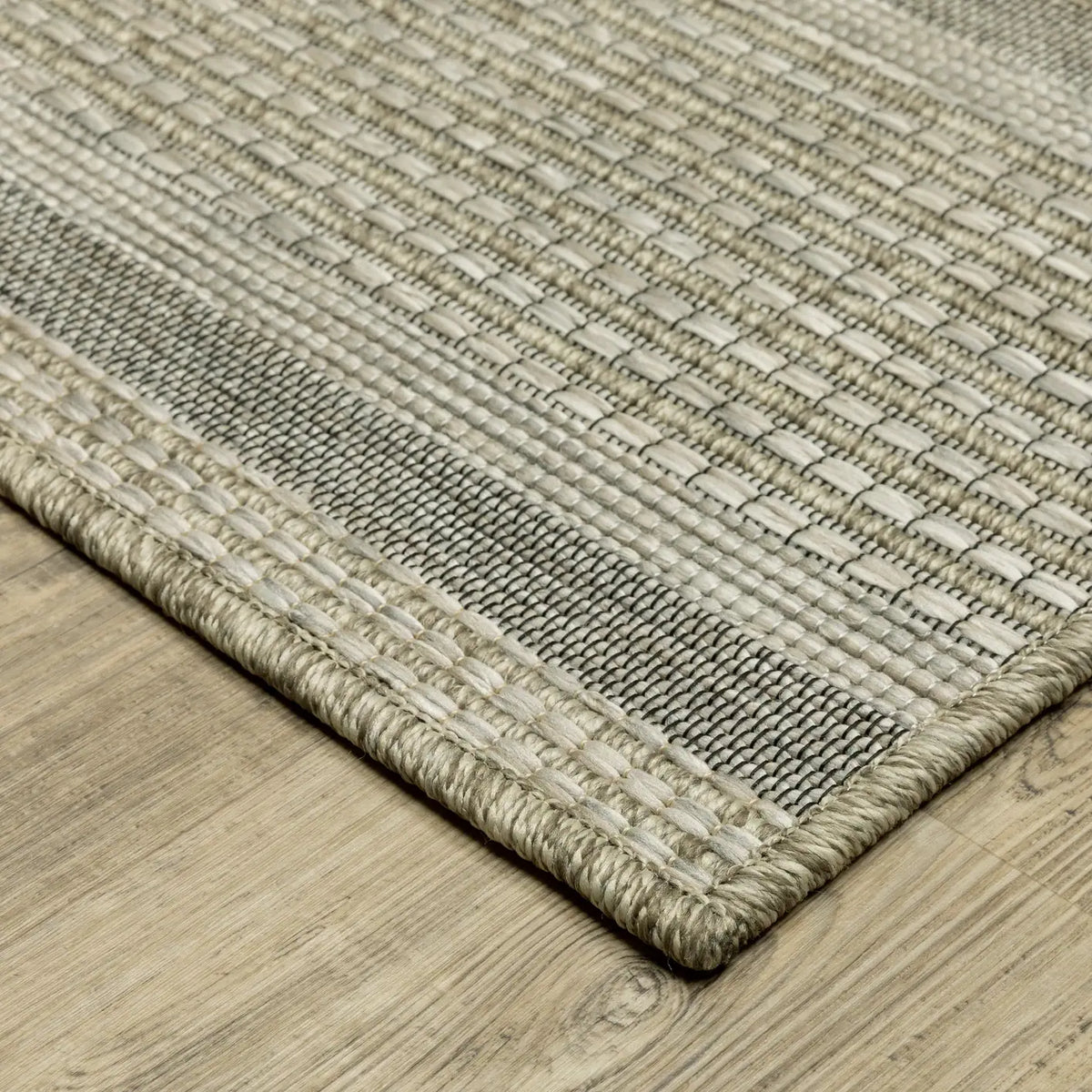 Oriental Weavers Sphinx Tortuga Tr07A Beige/ Black Rug - corner detail