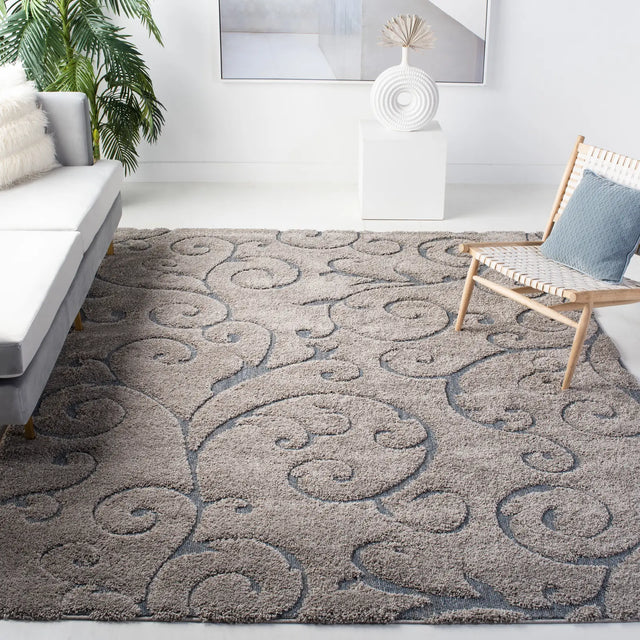 Safavieh Florida Shag 9'-6" x 13'-0" Rug in Grey / Light Blue