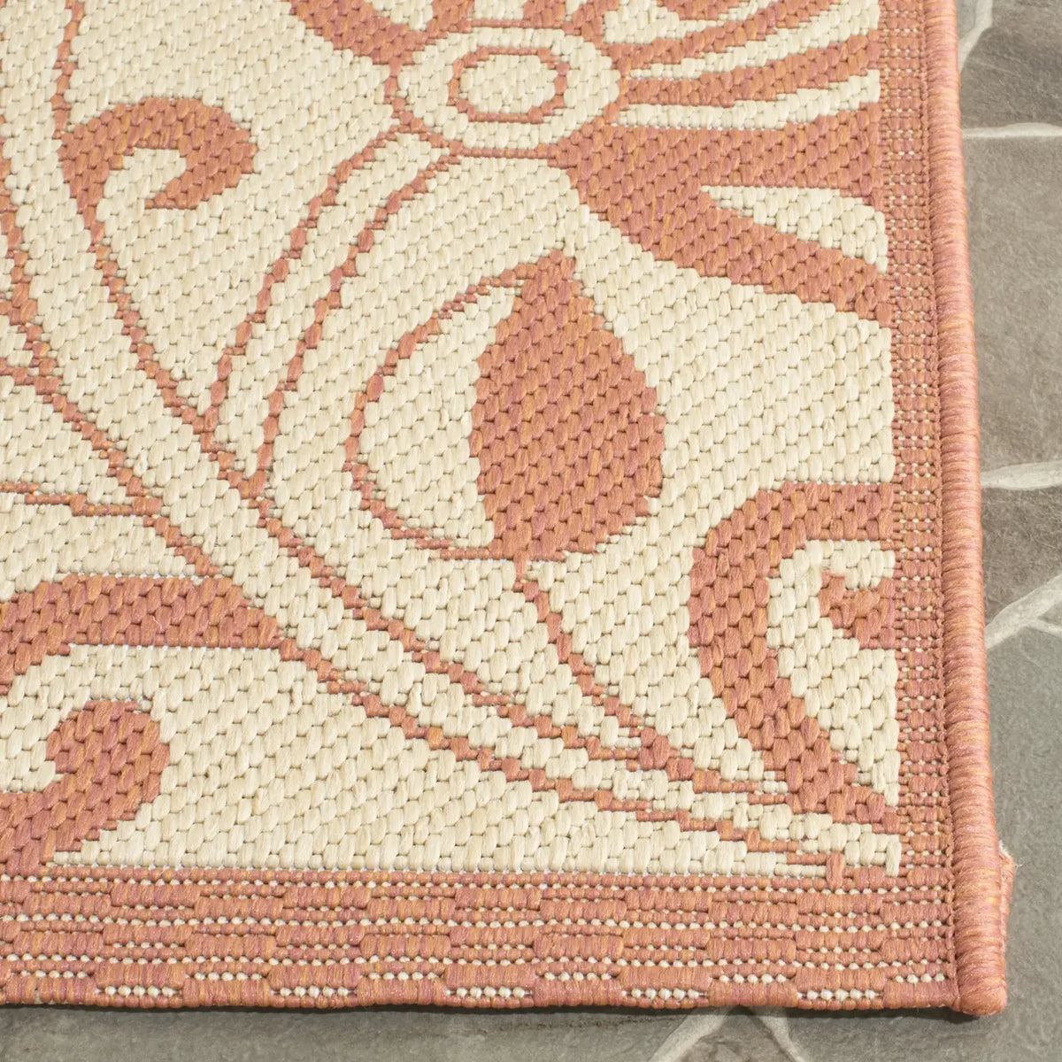 Safavieh Courtyard 2'-3" x 10'-0" Rug in Natural / Terra