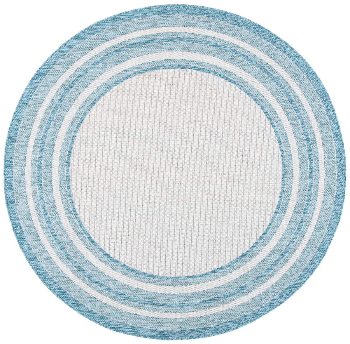 Safavieh Courtyard 10'-0" x 10'-0" Rug in Ivory / Aqua