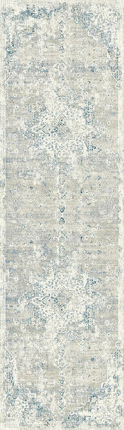 Dynamic Rugs Quartz 27064 Ivory / Grey / Blue Rugs - Runner