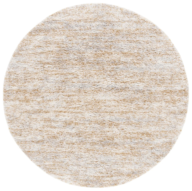 Safavieh Berber Shag 5'-5" x 5'-5" Rug in Ivory / Light Gold