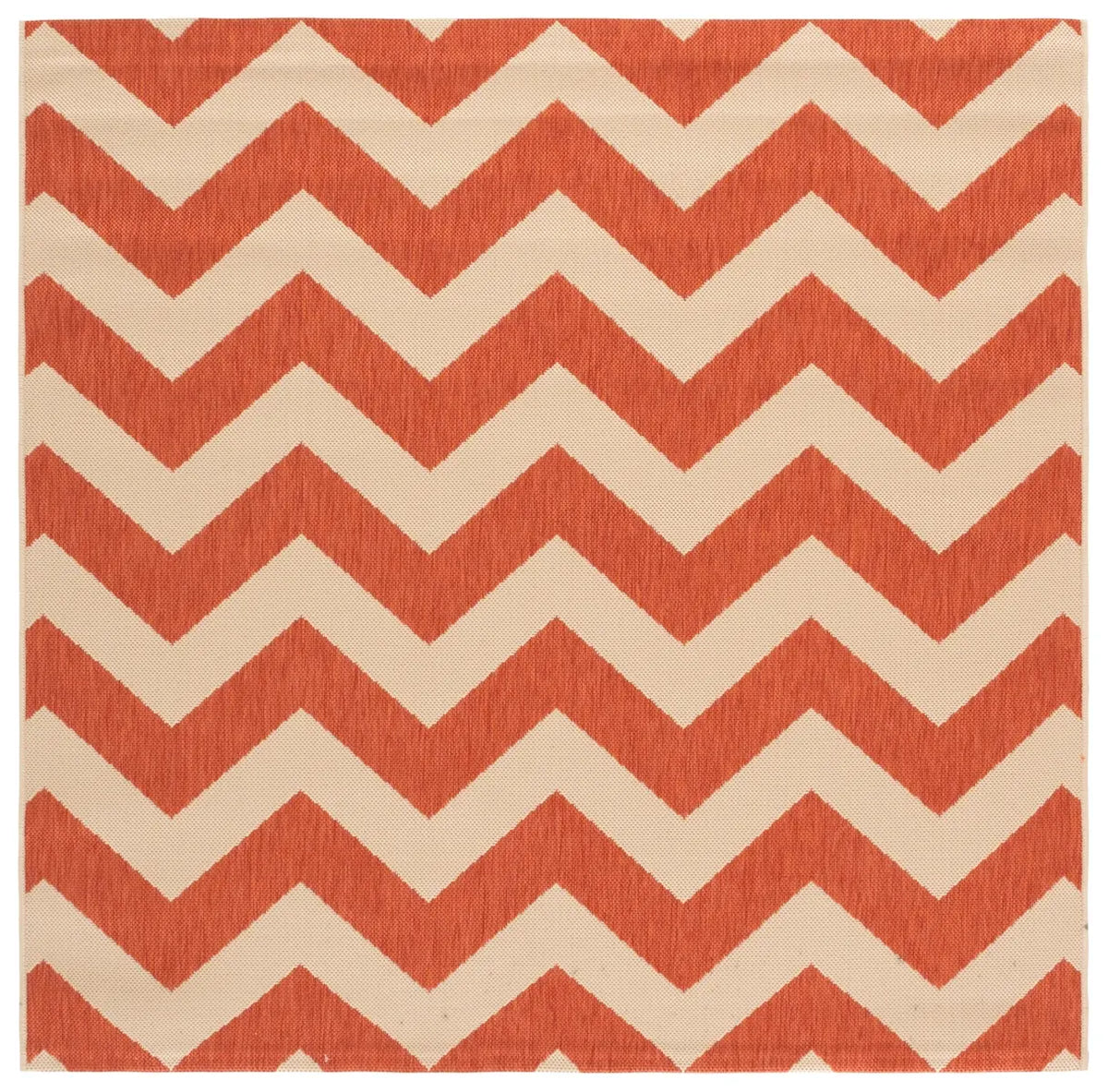Safavieh Courtyard 5'-3" x 5'-3" Rug in Terracotta / Beige